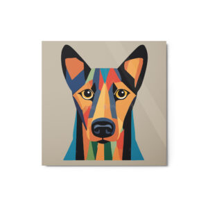 Metal Sketch - Australian Kelpie (Geometric Grace) 12" x 12"