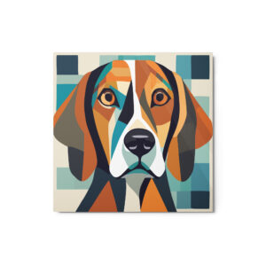 Metal Sketch - American Foxhound (Geometric Grace) 12" x 12"