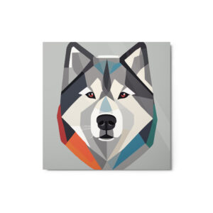 Metal Sketch - Alaskan Malamute (Geometric Grace) 12" x 12"