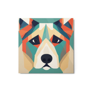 Metal Sketch - Akita (Geometric Grace) 12" x 12"