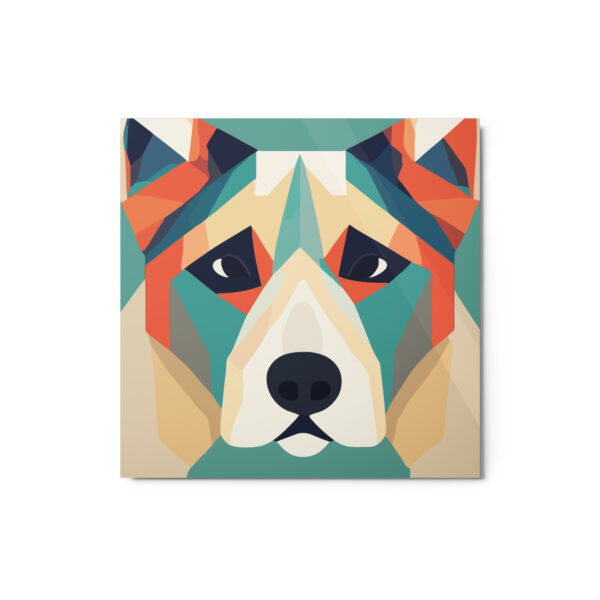 Metal Sketch - Akita (Geometric Grace) 12" x 12"
