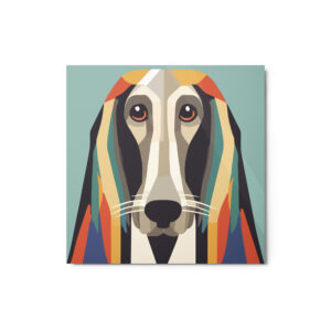 Metal Sketch - Afghan Hound (Geometric Grace) 12" x 12"