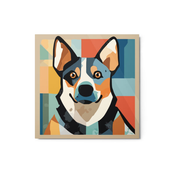 Metal Sketch - Australian Cattle Dog (Geometric Grace) 12" x 12"