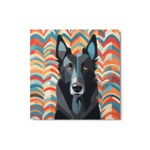 Metal Sketch - Belgian Sheepdog (Geometric Grace) 12" x 12"