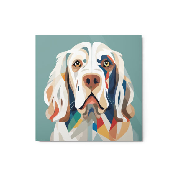 Metal Sketch - Clumber Spaniel (Geometric Grace) 12" x 12"
