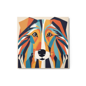 Metal Sketch - Collie (Geometric Grace) 12" x 12"