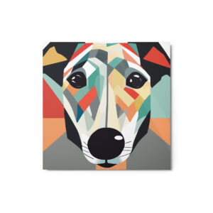 Metal Sketch - Greyhound (Geometric Grace) 12" x 12"